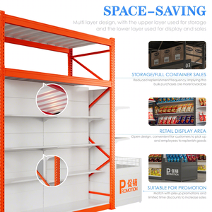 Scaffalature in Metallo Personalizzate per Magazzini e Supermercati, Stili Bianco e Arancione, per Esposizione in Negozi - Product Image 2