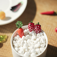 Handgemaakte schattige glazen decoraties voor fruit en groenten, miniatuurfiguren, mini-bureaudecoraties, decoratieve ambachten voor thuis en de woonkamer.