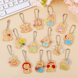 Hot Selling High Quality Anime Keychain Cute Cartoon Acrylic Design Plastic Material