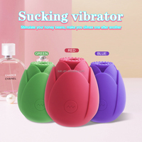 SacKnove Neuer Intimer Rosenförmiger Zungen-Leck-Nippel-Massage-Dildo Erwachsenen-Sexspielzeug Vaginaler Saug-Rosen-Vibrator für Frauen