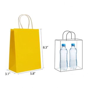Bolsas de Regalo de Papel Kraft con Asas, Bolsas para Tiendas Minoristas, Bolsas para el Día de San Valentín, Navidad, Fiestas, Bolsas de Papel para Regalos Festivos - Product Image 4