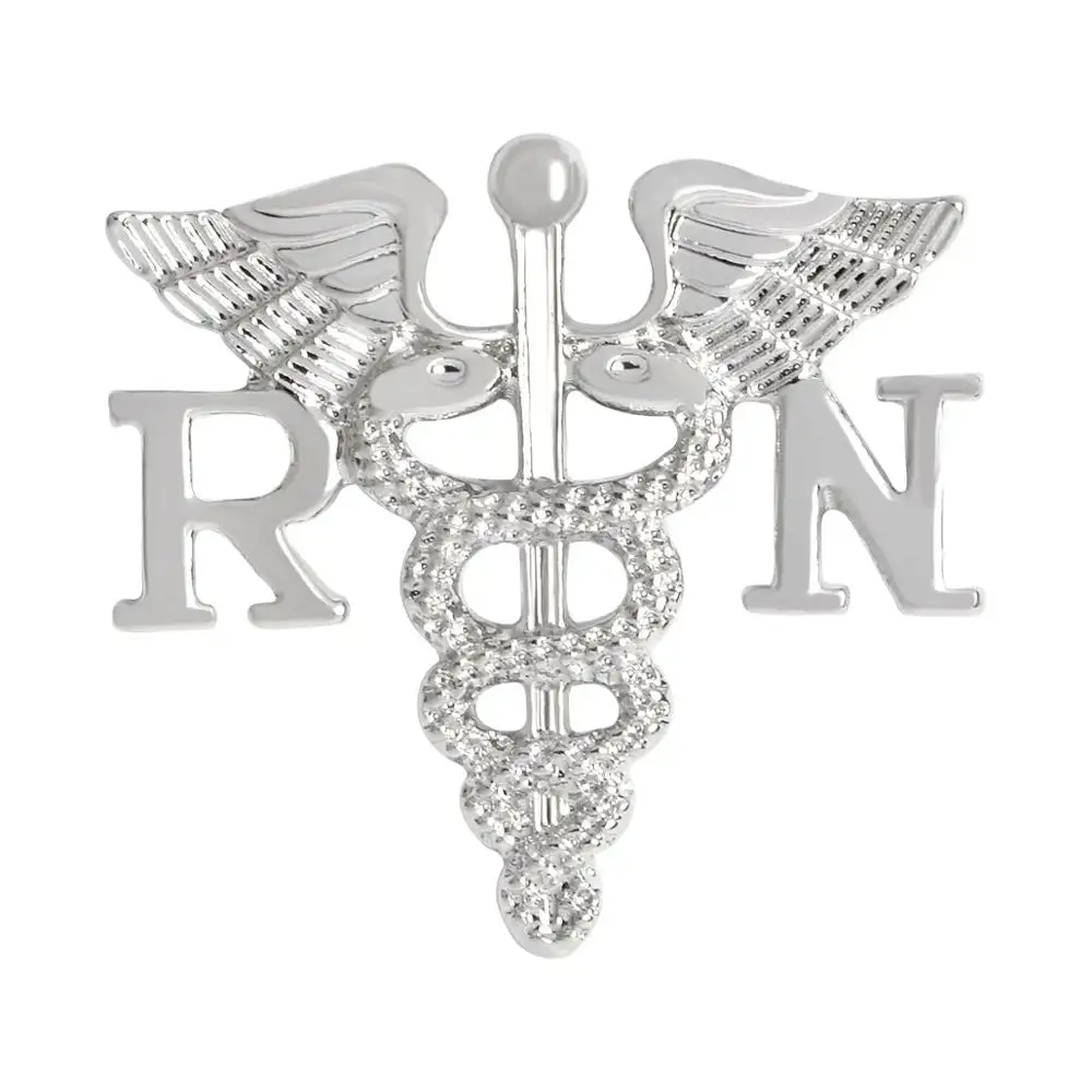 Stock Medical Jewelry Geschenk RN Registrierte Brosche Schlangen form Metall Anstecknadel