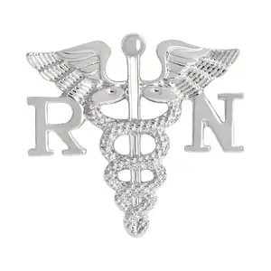Stock gioielli medici regalo RN spilla registrata spilla in metallo a forma di serpente