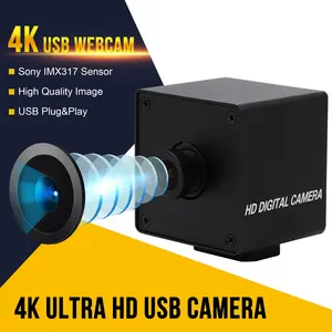 ELP Professional High Definition 4K Camera Module Inbuilt Microphone CMOS IMX317 Sensor Mini Box Laptop 4K HD Webcam USB