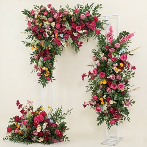 Muro de Flores Artificiales de Seda <span class=keywords><strong>para</strong></span> Decoración de Bodas, Arreglo Floral de Rosas Realistas <span class=keywords><strong>para</strong></span> Fondo de Fiesta, Arco, Camino de Mesa y Decoración de Eventos - Product Image 1