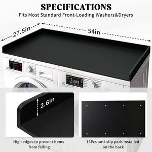 Bán buôn tre máy giặt Máy sấy Countertop, không trượt Pad, phòng giặt gỗ Topper, tre máy giặt Máy sấy bìa cho hàng đầu, giặt bảo vệ - Product Image 4