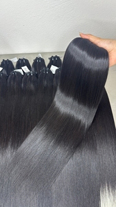 Extensiones de Cabello Humano Virgen Super Double Drawn con Cutícula Alineada, Venta al por Mayor, Grado 15A, Cabello Humano Brasileño Liso Natural - Product Image 3