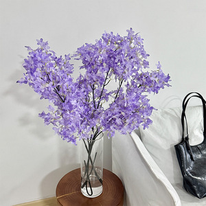 Fleurs artificielles lilas, violet clair, en soie, haute simulation, pour décoration de mariage et de maison - Product Image 1