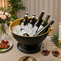 LiqVis – Seau à glace isotherme en acier inoxydable grande capacité, design unique, pour bière et vin rouge, idéal pour fêtes et événements – Vente chaude