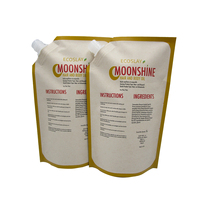 Pochettes à bec verseur en papier kraft compostables et écologiques de 1000 ml, imprimées sur mesure, pour recharge de shampoing et emballage de liquides