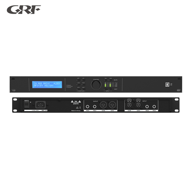 Professional 2-Channel AI Voice Enhancement Audio Processor with SHARC DSP for Stage Applications