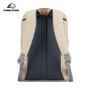 Kingsons <b>Backpack</b> Nylon 15 Inch Laptop Bag For Men Women Everyday Use Gray <b>Black</b> Blue Off White - Product Image 2