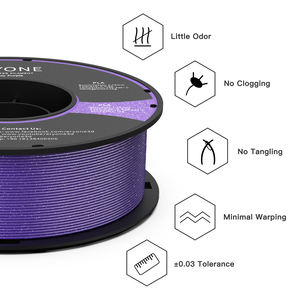 Filament 3D en <span class=keywords><strong>PLA</strong></span> 1.75mm, Filament scintillant/paillettes violet, erone pour imprimante et stylo 3D, 1KG, 1 bobine - Product Image 1