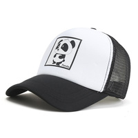 Gorra de béisbol Panda, informal, con protección solar, moderna, de malla, estilo camionero, ajustable, unisex, para verano y actividades al aire libre