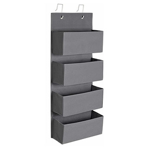 <span class=keywords><strong>Organisateur</strong></span> de porte pliable à 4 niveaux, 2 crochets métalliques en acier, tissu Non tissé pour chaussures, vêtements, jouets, articles divers, <span class=keywords><strong>organisateur</strong></span> de placard suspendu - Product Image 1