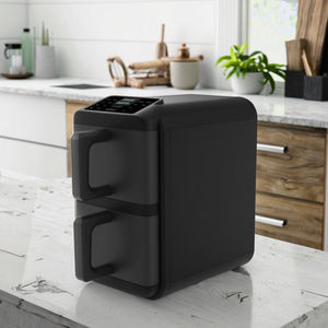 Friggitrice ad Aria Elettrica Quadrata in Acciaio Inox da 10L <span class=keywords><strong>con</strong></span> Doppio Cestello, Riscaldamento Indipendente Superiore e Inferiore, Controllo Touch per <span class=keywords><strong>Cucina</strong></span> Familiare - Product Image 4