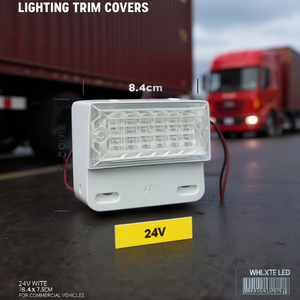 Luces LED Rectangulares Blancas de 24V para Camiones, 8.4x7.5cm, para Vehículos Comerciales - Product Image 3