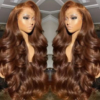 Pelucas de Cabello Humano con Frente de Encaje Sin Pegamento, Cabello Brasileño, Pelucas Sin Pegamento 5x5, Peluca Sin Pegamento de Cabello Humano Brasileño Virgen con Ondas Suaves