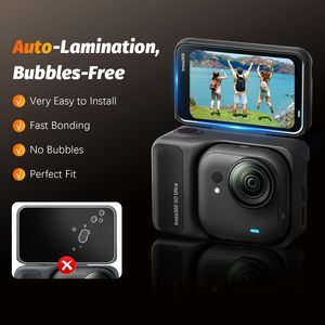 Kit de protection d'écran et d'objectif Amazear pour Insta360 GO Ultra, verre trempé 9H avec coque d'objectif en silicone anti-rayures - Product Image 3
