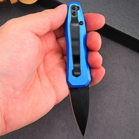 Petit couteau de camping pliant en acier 5CR13 avec manche en aluminium, qualité industrielle OEM, mini porte-clés, logo personnalisé, EDC, pointe tombante