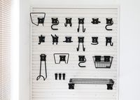 Présentoir multi-tailles pour magasins, salles de stockage, accessoires d'organisation, présentoir mural à lattes, paniers muraux à lattes