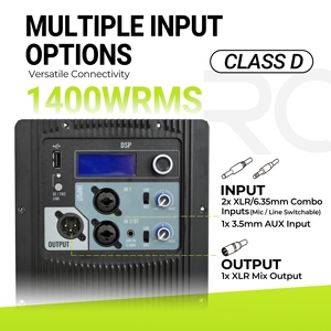 Carte d'amplificateur de classe D professionnelle RQSONIC ZD3-RQPRO, <span class=keywords><strong>module</strong></span> d'amplificateur de puissance audio numérique 2.1 pour enceinte active - Product Image 4