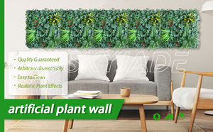 Nouvel arrivage de décoration murale en herbe de gardénia verte certifiée UV pour intérieur/extérieur plante murale artificielle mariages fêtes SKVG50-Yan - Product Image 2