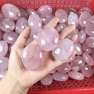 Cuentas de Cuarzo Rosa Natural, Corte Ovalado, Piedras de Cristal Pulido para la Elaboración de Joyas - Product Image 4