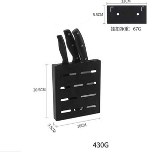 Organizador de cocina de acero inoxidable para almacenamiento de cuchillos, estante de secado de platos negro, estante de esquina - Product Image 5