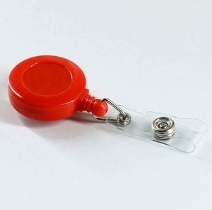 Factory Wholesale Id Card Reels With Clip Name Reel Round Office School Supplies Retractable <b>Lanyard</b> Badge Holder - Product Image 4
