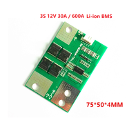 Cartes de protection de batterie au lithium Li-ion 3S avec BMS 4S LiFePO4, courant de fonctionnement 30A, courant instantané 600A, pour démarrage de motos et voitures