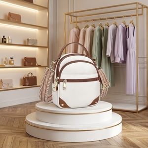 Kleine Umhängetasche für Damen, Reisehandtasche, abnehmbarer Schultergurt, einzelner Reißverschluss, leicht, für den Alltag - Product Image 3