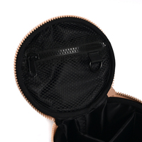 Pochette à maquillage de grande taille en néoprène de haute qualité, couleur unie exquise, résistante à l'eau, durable, élégante, avec fermeture éclair