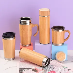 Day Drinking Engraved Wooden Bamboo 13.5oz Travel Mug