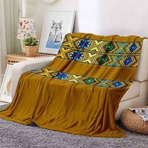 Ethiopia Nghệ Thuật Đế Chế Abyssinia In Nữ Hoàng Vua Kích Thước Trang Trí Sợi Nhỏ Flannel Chăn - Product Image 5