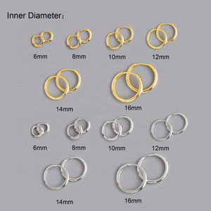 <span class=keywords><strong>Orecchini</strong></span> di Alta Gioielleria Minimalisti <span class=keywords><strong>Piccoli</strong></span> 6mm-20mm Placcati in Oro 18k per Cartilagine in <span class=keywords><strong>Argento</strong></span> Sterling 925 <span class=keywords><strong>a</strong></span> <span class=keywords><strong>Cerchio</strong></span> Huggies - Product Image 4