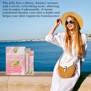 Best Quality Collagen Jelly Powerful Wrinkle Care Skin Glow <b>Sugar</b>-Free Halal Collagen Jelly Green Grape Flavor Beauty Products - Product Image 5