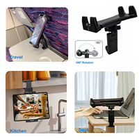 Support de téléphone universel réglable pour voyage, support de tablette pour avion, iPad, Galaxy Pad, iPhone, Samsung, Switch