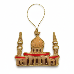 Adorno Colgante Bordado Zari para Mezquita |   Decoración Islámica para el Hogar en Ramadán y Eid |   Tapiz de pared con cuentas y bordados Zardozi |   Regalo de Exportación al por Mayor - Product Image 1