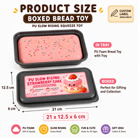 Jouet sensoriel anti-stress en PU auto-moussant OEM ODM en forme de gâteau, personnalisable avec logo et autocollant, jouet souple à remontée lente pour fêtes