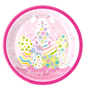 Juego de Platos de Papel con Diseño de Conejo para Fiesta Temática de Pascua DAMAI, Vajilla Desechable, Decoraciones para Fiesta de Pascua con Pancarta de Conejo - Product Image 6