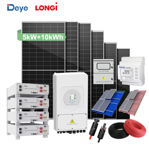 Oferta limitada | Kit solar <span class=keywords><strong>Deye</strong></span> de 5KW, batería de 10KWh + Longi, sistema solar para el hogar con certificación Ce X6 de 440W, ahorra 60% facturas - Product Image 1