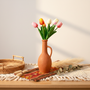 Vaso <span class=keywords><strong>Anfora</strong></span> in Ceramica Moderna Effetto Terracotta Antico, Creativo e di Tendenza, Set di Vasi Rustici per Fiori Freschi, Decorazione per Matrimoni in Stile Country - Product Image 2