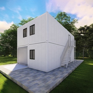 DXH Maison Conteneur Préfabriquée Personnalisée à <span class=keywords><strong>Prix</strong></span> d'Usine, 2 Étages, Type Appartement, Hôtel, Villa, avec <span class=keywords><strong>Garage</strong></span> - Product Image 1