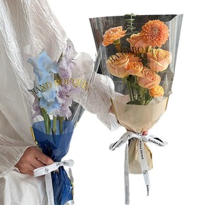 Sacchetti per Bouquet in <span class=keywords><strong>Film</strong></span> Barriera OPP Impermeabile Placcato Oro <span class=keywords><strong>Gemini</strong></span> per Fiori Freschi Grado Alimentare Design Personalizzato - Product Image 4