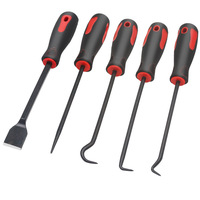 Kit de 5 crochets pour joints d'étanchéité automobiles en acier allié, extracteur de joints ABS, spatule de nettoyage, outil de levier pour joints d'étanchéité pour réparation automobile