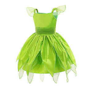 Disfraz de Princesa Tiana de Disney para Niñas, Disfraz de Halloween de Poliéster, Vestido de Cosplay de TV y Películas, Vestido de Fiesta de Campanita - Product Image 4
