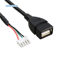Câble d'extension de données USB2.0 personnalisé, femelle vers borne XH2.54, 4 broches, Dupont, connecteur USB AF