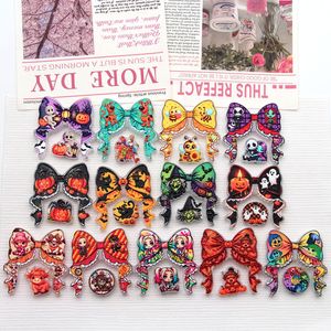 Set <span class=keywords><strong>de</strong></span> Adornos <span class=keywords><strong>de</strong></span> Halloween: Calabaza, Fantasma y Cuentas Acrílicas en Forma <span class=keywords><strong>de</strong></span> Lazo para Bolsos, Horquillas y Bolígrafos - Product Image 2
