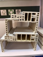Cadre de porte et de fenêtre moderne en composite bois-plastique (WPC) de type E 140E, résistant à l'eau, couleur personnalisée